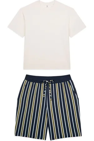 Chelsea Peers Multi Stripe Crew Neck Short Pyjamas Set2X-Large