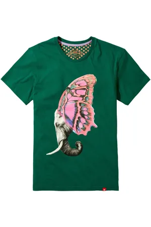 Joe Browns Elephant and Butterfly Graphic Print 100% Cotton T-Shirtxlarge