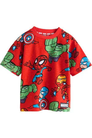 Next Marvel Short Sleeve All-Over Print 100% Cotton T-Shirt (9mths-8yrs)4 - 5 ans (104 - 110cm)