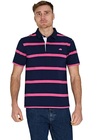 Raging Bull 100% Cotton Manches courtes Thin Rayure Rugby Chemises3X-Large