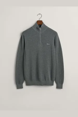 GANT 100{Pull à glissière quart de tour en coton piqué (0 %)L