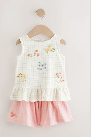 Next Ensemble Peplum 100% coton et short (3mois-7ans)110116cm