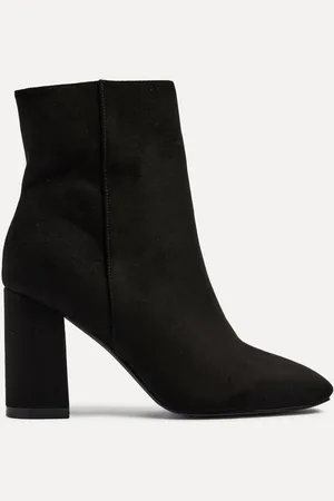 Linzi Bottes à talons Scout en faux daim à bout carré avec fermeture éclair latérale