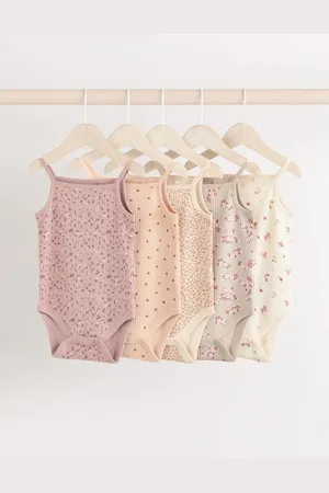 Next Strappy Vest Baby 100% Cotton Bodysuits 5 Pack2 - 3 ans (92 - 98cm)