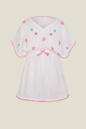 Accessorize Caftan brodé Fleuri 100% coton3 - 4 ans (98 - 104cm)