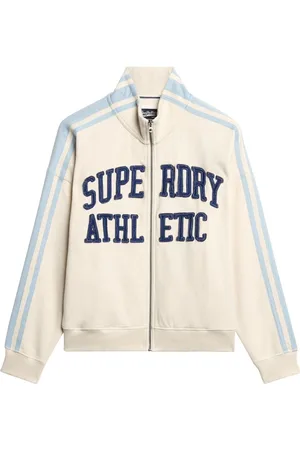 Superdry 100% Coton Athletic Applique Ample Zip Track Veste36