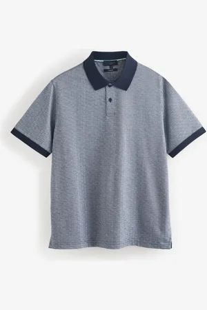 Ted Baker Auguso Short Sleeve Regular Tonal Jacquard 100% Cotton Polo Shirt2X-Large