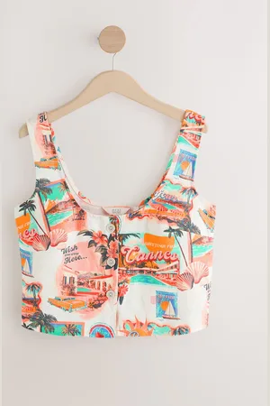 Next Haut 100% lin boutonné vers le bas