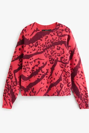 Next Cosy Animal imprimé Col rond Manches longues Pull en mailleXL Regular