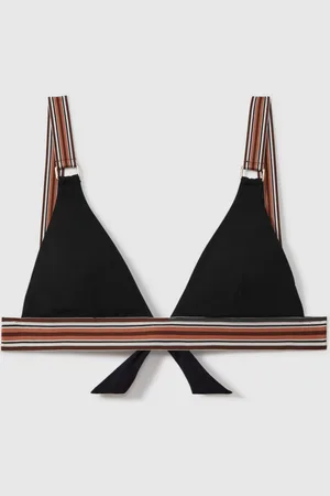 Reiss Haut de bikini à bretelles rayées - Yve40