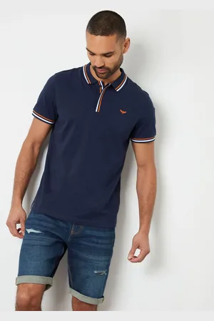 Threadbare 100{Polo en coton avec col à chevronsM