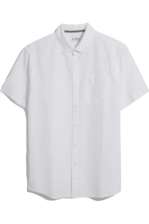 Original Penguin Chemises blanches manches texturées 100% coton blancTrès grand