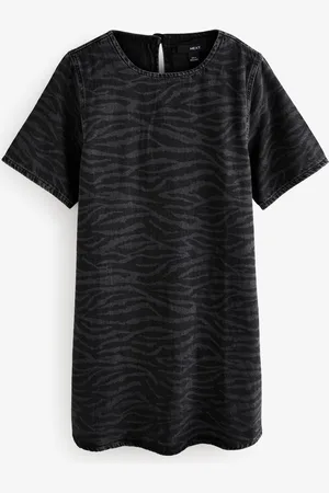 Next 100% Coton Manches courtes Denim T-Robe chemiseS Tall