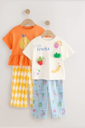 Next 100% Cotton Top and Trousers Set 2 Pack (3mths-7yrs)1.5 - 2 ans (86 - 92cm)