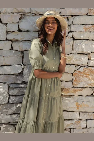 Threadbare Robe chemise longue à col boutonné 100% coton40