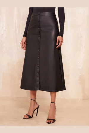 Friends Like These Faux cuir boutonné Mi-long Jupes44