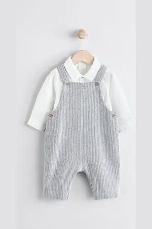 Next Baby Woven 100% Cotton Dungaree and Bodysuit Set (0mths-3yrs)1.5 - 2 ans (86 - 92cm)