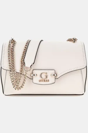 Guess Nastra Convertible Cross-Body White Flap Bagun