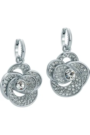 Ted Baker Tone Florence Crystal Flower Huggie Earrings (boucles d