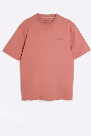 River Island Regular Fit Embroidery 100% Cotton T-Shirtlarge