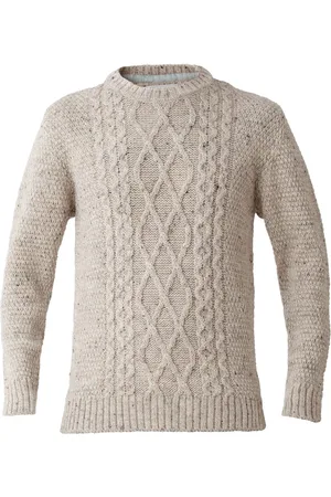 CELTIC & CO. Pull ras du cou bleu en maille torsadéeXL