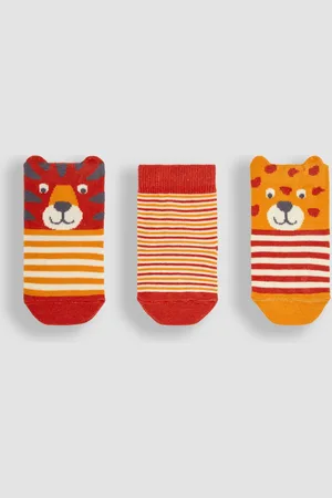 JoJo Maman Bébé 3-Lot Safari Chaussettes1 - 2 ans (80 - 92cm)
