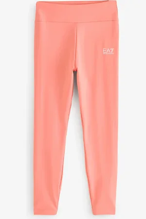 EA7 Emporio Armani Pink Logo Stretch Long LeggingsMédium