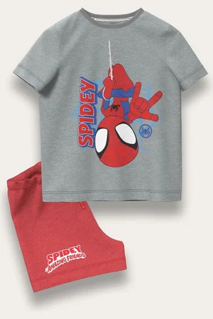Brand Threads Spidey and Son Amazing Friends Ensemble 100% coton et short104110cm