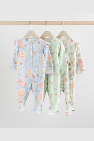 Next 3 Lot Fleuri Combinaison De Nuit (0-2ans)50cm
