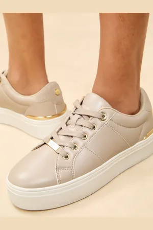 Lipsy London Flat Chunky Flatform Stripe Lace Up Trainerseu41
