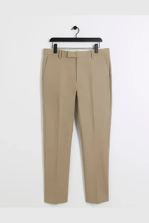River Island Pantalon chino coupe fuselée avec boucles de ceinture32W x 29L (UK 32 S)