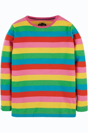 Frugi Haut manches longues rayures arc-en-ciel en cootn bio12 - Mois 18 (80 - 86cm)