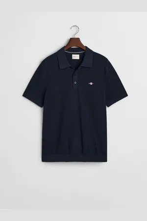 GANT 100% Cotton Short Sleeve Micro Textured Polo ShirtPetit