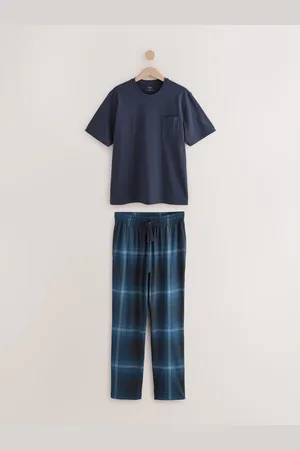 Next Ensemble pyjama à carreaux et manches courtes 100% cotonS - Long