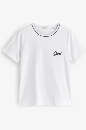 GANT T-shirt Regular Manches courtes 100% Coton ScriptS
