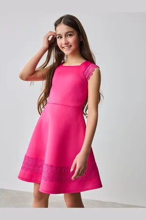 Ted Baker Pink Lace Detail Scuba Dress110116cm