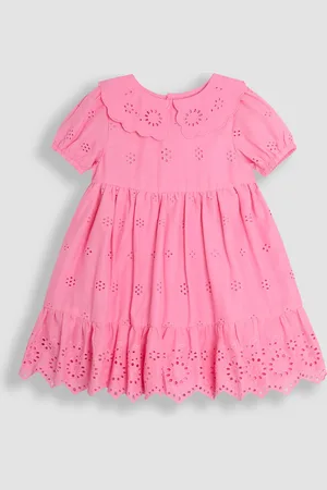 JoJo Maman Bébé Broderie Puff Sleeve Dress7480cm