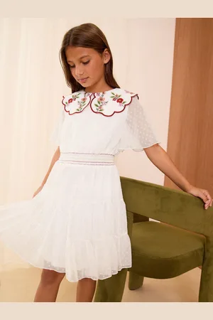 Love & Roses Robe de couleur brodée (5-16ans)146152cm