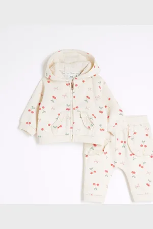 River Island Baby Girls Cherry Zip Hoodie Set0-3 Mois