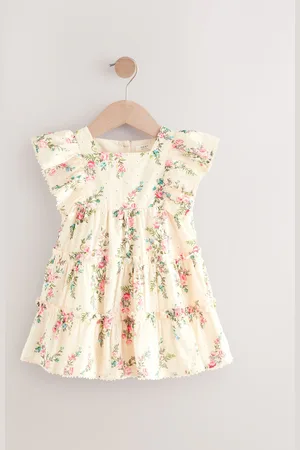Next Printed Broderie 100% Cotton Dress (3mths-8yrs)3 - Mois 6 (62 - 68cm)