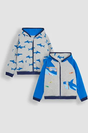 JoJo Maman Bébé Sweat à capuche réversible à motif appliqué 9298cm