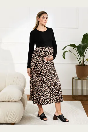 JoJo Maman Bébé Print Maternity Midi Skirtlarge