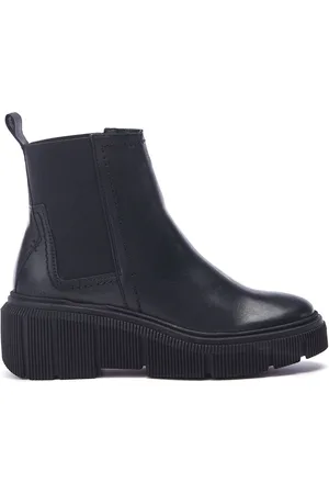 Moda In Pelle Sh Otago Chelsea Leather Brown Bottes With Compensées talons