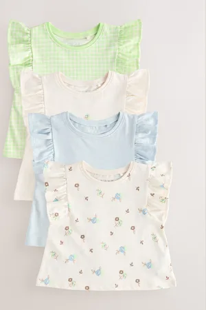 Next Débardeur 100% coton Hauts 4 Lot (3mois-7ans)104110cm