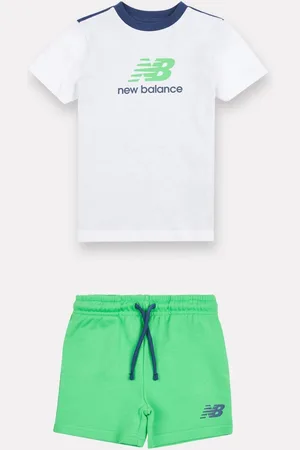 New Balance Kids Jersey Ringer 100% Cotton T-Shirt & Shorts Set110116cm