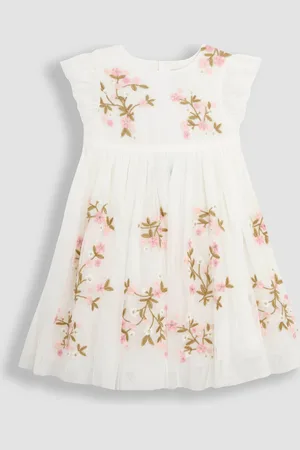 JoJo Maman Bébé Robe de soirée en tulle brodé Fleuri110116cm