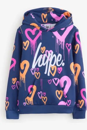 Hype . Girls Blue Heart Drips Hoodie158164cm