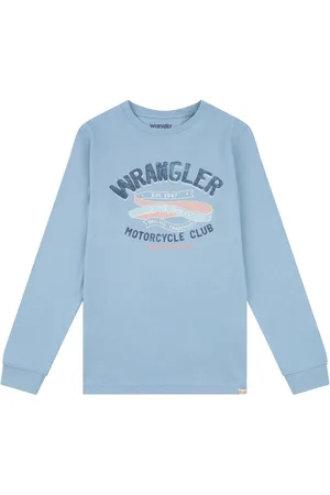 Wrangler Boys Racer Long-Sleeve 100% Cotton T-Shirt14 - 15 ans (164 - 170cm)