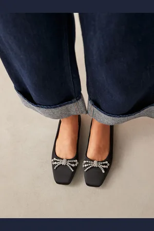 Next Forever Comfort Square Toe Jewel Ballerine Chaussures