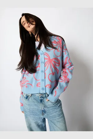 Skinnydip Cherry Bow Knitted Cardiganxlarge